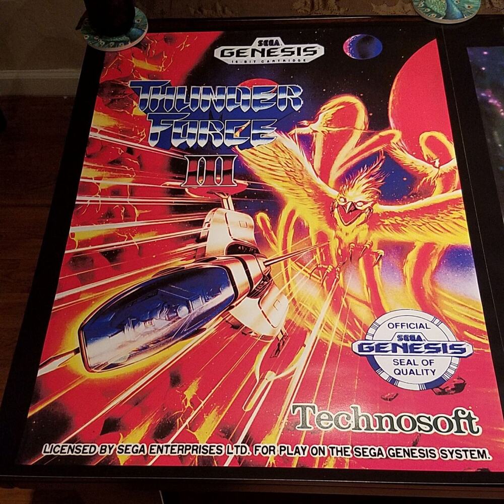Poster - Thunder Force III, cover art (NEW) - Sega Genesis